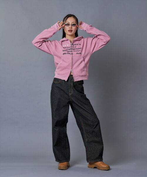 SEQUENZ（シークエンズ）の「【SEQUENZ（シークエンズ）】sqnz THERMAL LADIES ZIP UP LADIES / ワッフル レディース ジップパーカー サーマル ダブルジップ フーディ（パーカー・レディース・グレー/ピンク系その他2/ブラック・FREE）」の14枚目の写真