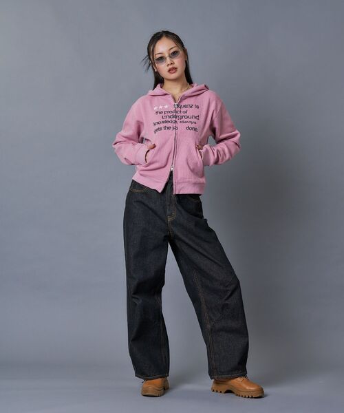 SEQUENZ（シークエンズ）の「【SEQUENZ（シークエンズ）】sqnz THERMAL LADIES ZIP UP LADIES / ワッフル レディース ジップパーカー サーマル ダブルジップ フーディ（パーカー・レディース・グレー/ピンク系その他2/ブラック・FREE）」の15枚目の写真