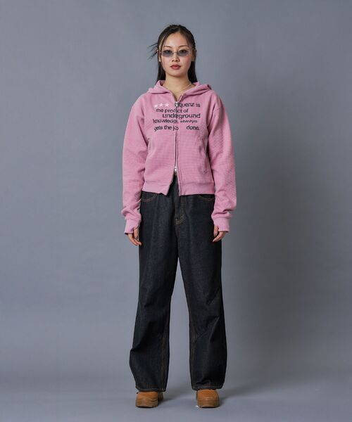 SEQUENZ（シークエンズ）の「【SEQUENZ（シークエンズ）】sqnz THERMAL LADIES ZIP UP LADIES / ワッフル レディース ジップパーカー サーマル ダブルジップ フーディ（パーカー・レディース・グレー/ピンク系その他2/ブラック・FREE）」の16枚目の写真