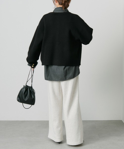 PUAL CE CIN（ピュアルセシン）の「ミラノリブニットカーディガン（カーディガン/ボレロ・レディース・アイボリー/ブラック/ネイビー・FREE）」の18枚目の写真