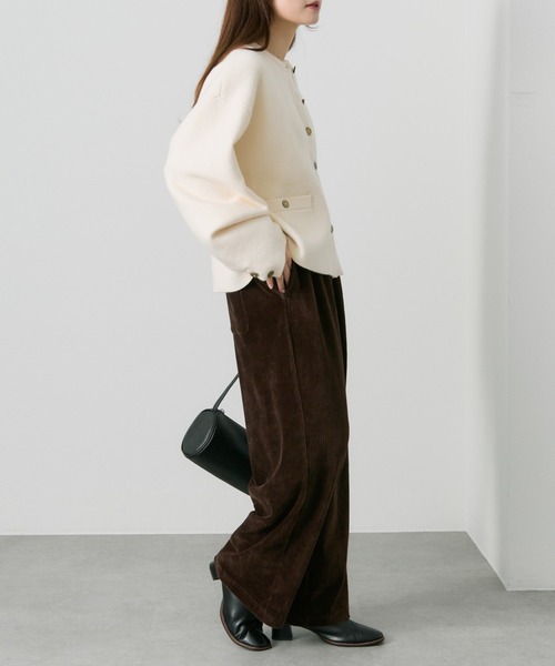 PUAL CE CIN（ピュアルセシン）の「ミラノリブニットカーディガン（カーディガン/ボレロ・レディース・アイボリー/ブラック/ネイビー・FREE）」の10枚目の写真