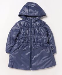 グレンチェックアートスミレプリントリバーシブルブルゾン