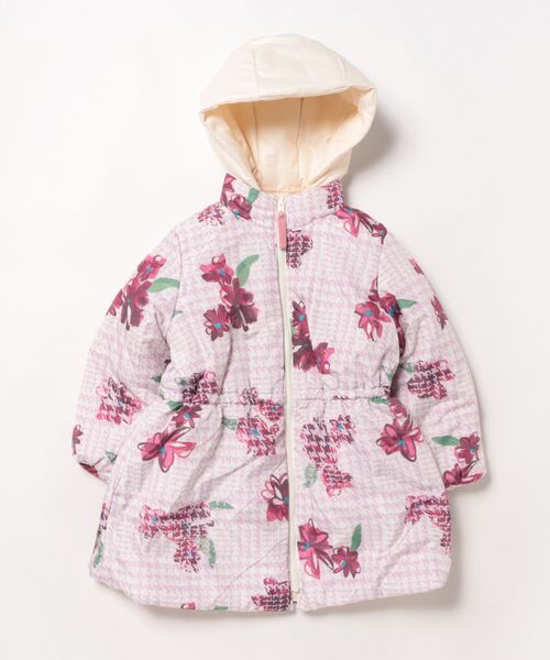 HAKKA KIDS(ハッカキッズ)の「グレンチェックアートスミレプリントリバーシブルブルゾン(ブルゾン・キッズ・キナリ/ネイビー・110cm/120cm/130cm/100cm)」の4枚目の写真