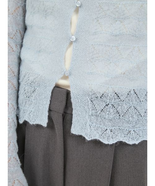 emmi（エミ）の「モヘヤ混2wayニットトップス（ニット/セーター・レディース・ホワイト/グレー/ブルー/ブラック・F）」の11枚目の写真