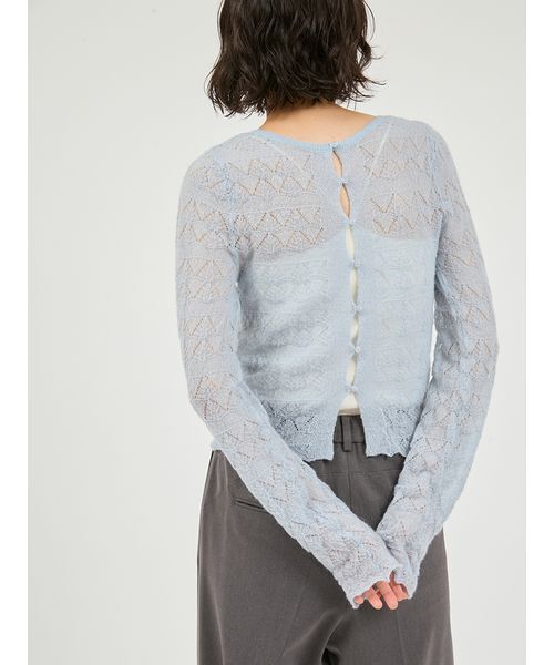 emmi（エミ）の「モヘヤ混2wayニットトップス（ニット/セーター・レディース・ホワイト/グレー/ブルー/ブラック・F）」の15枚目の写真