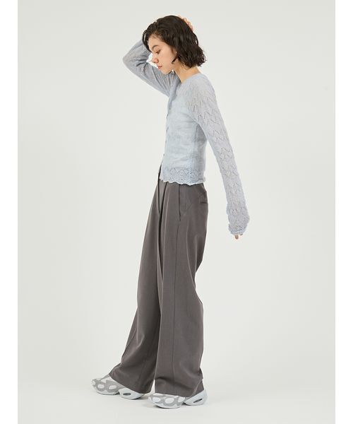 emmi（エミ）の「モヘヤ混2wayニットトップス（ニット/セーター・レディース・ホワイト/グレー/ブルー/ブラック・F）」の21枚目の写真