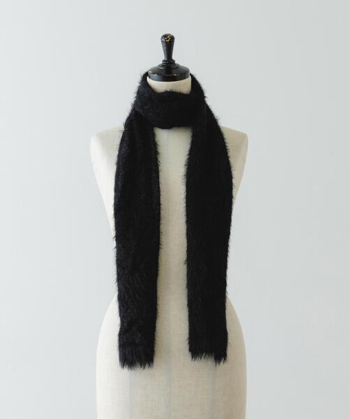 RODE SKO（ロデスコ）の「スリムロングマフラー（マフラー・レディース・オフホワイト/ブラック・ONE）」の2枚目の写真