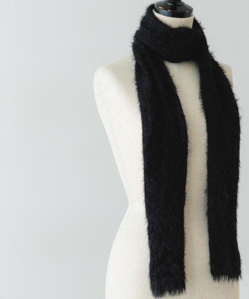 RODE SKO（ロデスコ）の「スリムロングマフラー（マフラー・レディース・オフホワイト/ブラック・ONE）」の5枚目の写真