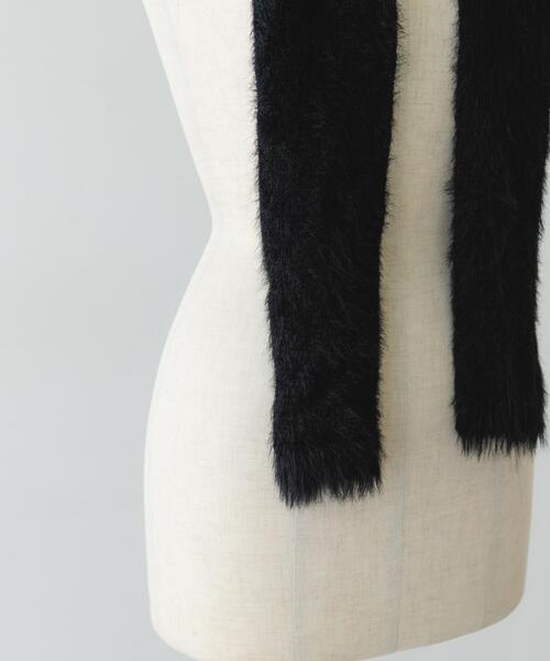 RODE SKO（ロデスコ）の「スリムロングマフラー（マフラー・レディース・オフホワイト/ブラック・ONE）」の6枚目の写真