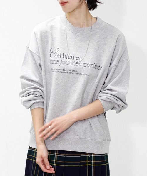 Fizz（フィズ）の「裏毛ロゴプリントスウェット（スウェット・レディース・グレー/チャコール/アイボリー/ブラック・M）」の5枚目の写真