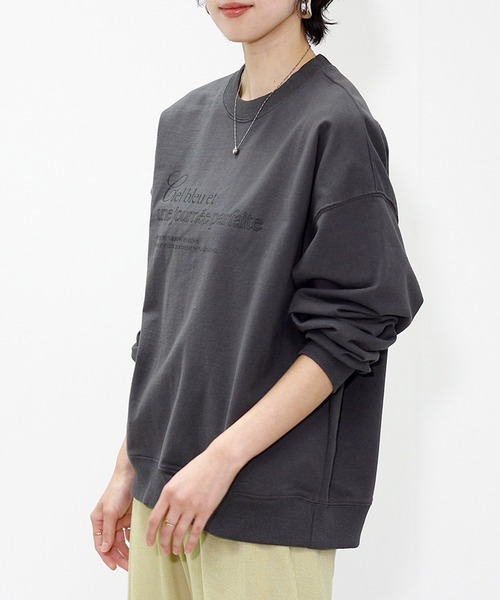 Fizz（フィズ）の「裏毛ロゴプリントスウェット（スウェット・レディース・グレー/チャコール/アイボリー/ブラック・M）」の9枚目の写真