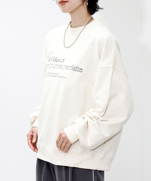 Fizz（フィズ）の「裏毛ロゴプリントスウェット（スウェット・レディース・グレー/チャコール/アイボリー/ブラック・M）」の12枚目の写真