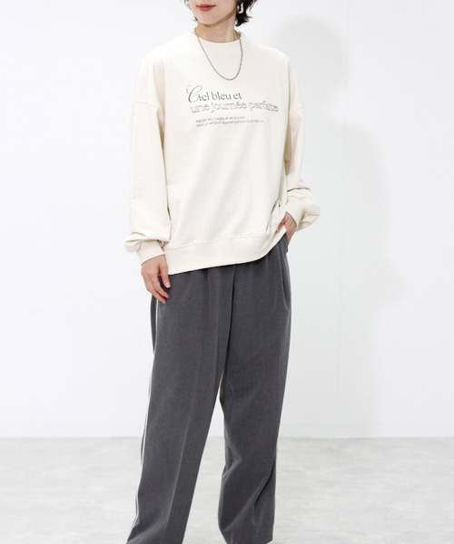 Fizz（フィズ）の「裏毛ロゴプリントスウェット（スウェット・レディース・グレー/チャコール/アイボリー/ブラック・M）」の13枚目の写真
