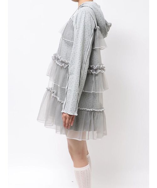 merry jenny(メリージェニー)の「ミルキーアイレットチュールワンピース(ワンピース・レディース・ピンク/オフホワイト/グレー・FREE)」の10枚目の写真