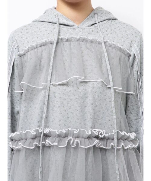 merry jenny(メリージェニー)の「ミルキーアイレットチュールワンピース(ワンピース・レディース・ピンク/オフホワイト/グレー・FREE)」の12枚目の写真