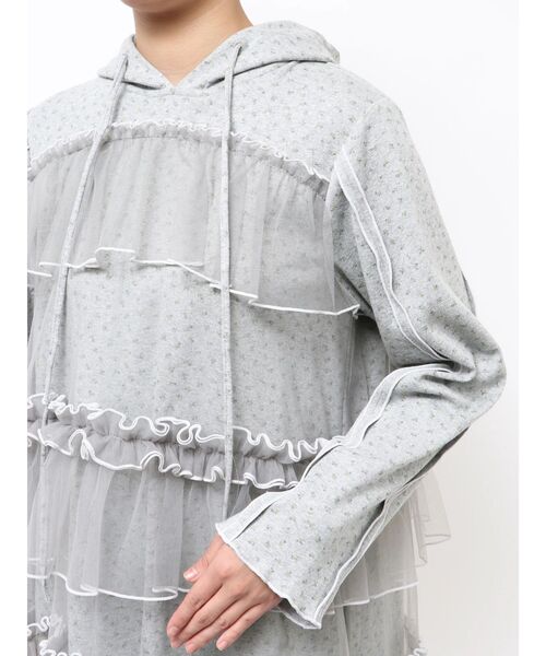 merry jenny(メリージェニー)の「ミルキーアイレットチュールワンピース(ワンピース・レディース・ピンク/オフホワイト/グレー・FREE)」の13枚目の写真