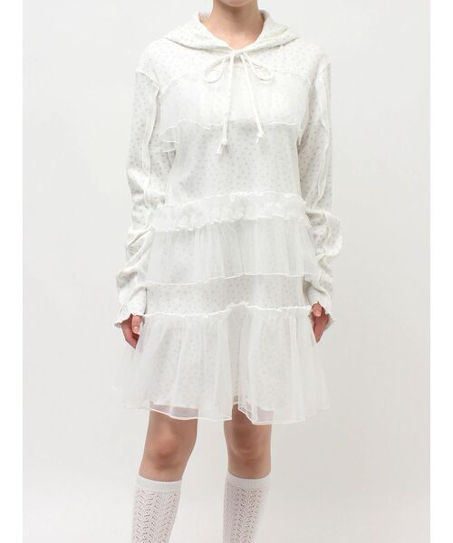 merry jenny(メリージェニー)の「ミルキーアイレットチュールワンピース(ワンピース・レディース・ピンク/オフホワイト/グレー・FREE)」の20枚目の写真