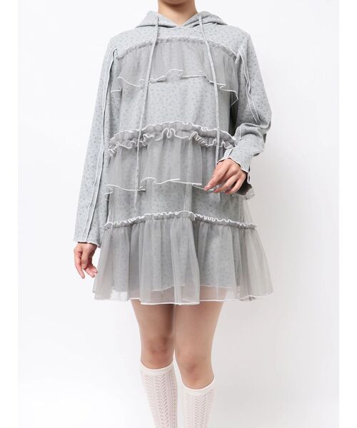 merry jenny(メリージェニー)の「ミルキーアイレットチュールワンピース(ワンピース・レディース・ピンク/オフホワイト/グレー・FREE)」の22枚目の写真