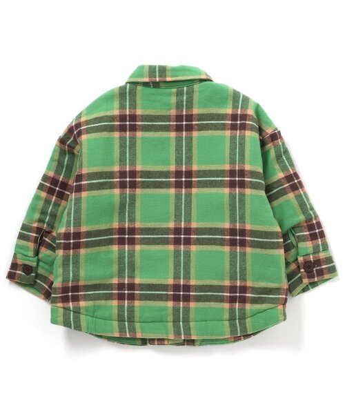 BREEZE（ブリーズ）の「【ジュニア対応】起毛チェックシャツジャケット（その他アウター・キッズ・アイボリー/グリーン・90/100/120/140）」の11枚目の写真