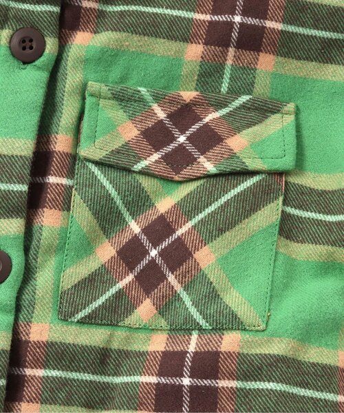 BREEZE（ブリーズ）の「【ジュニア対応】起毛チェックシャツジャケット（その他アウター・キッズ・アイボリー/グリーン・90/100/120/140）」の15枚目の写真