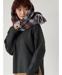 コットンタッチVネックニット