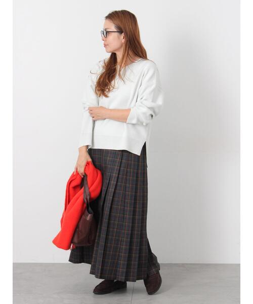 Lugnoncure（ルノンキュール）の「コットンタッチVネックニット（ニット/セーター・レディース・パープル/イエロー/グレー/チャコールグレー・F）」の15枚目の写真