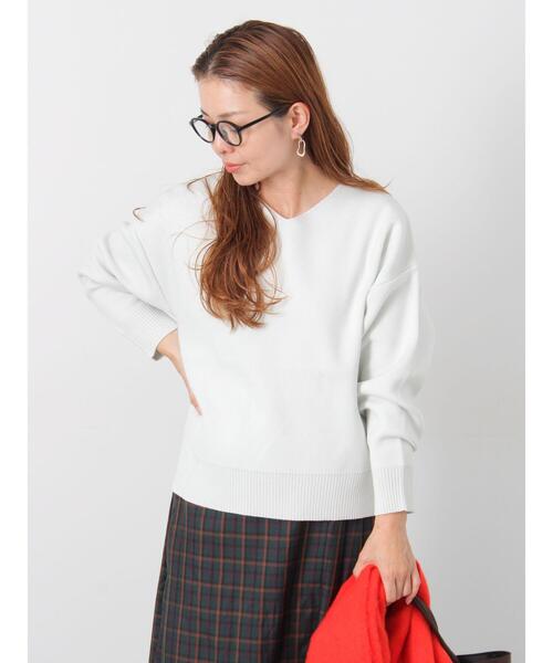 Lugnoncure（ルノンキュール）の「コットンタッチVネックニット（ニット/セーター・レディース・パープル/イエロー/グレー/チャコールグレー・F）」の16枚目の写真