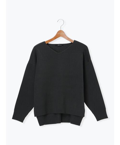 Lugnoncure（ルノンキュール）の「コットンタッチVネックニット（ニット/セーター・レディース・パープル/イエロー/グレー/チャコールグレー・F）」の17枚目の写真