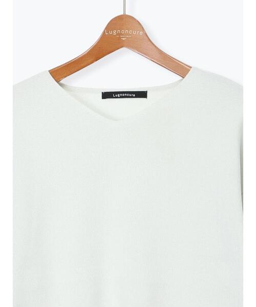 Lugnoncure（ルノンキュール）の「コットンタッチVネックニット（ニット/セーター・レディース・パープル/イエロー/グレー/チャコールグレー・F）」の22枚目の写真