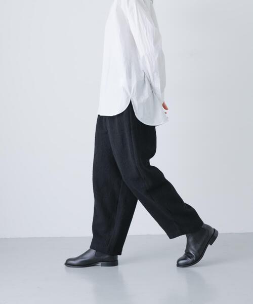 かぐれ(カグレ)の「ウールテーパードパンツ(その他パンツ・レディース・ブラック/チャコールグレー・FREE)」の7枚目の写真