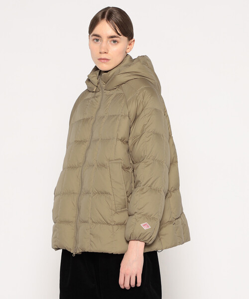 WOMEN'S NYLON TAFFETA SQUARE QUILTED DOWN JACKET（ダウンジャケット
