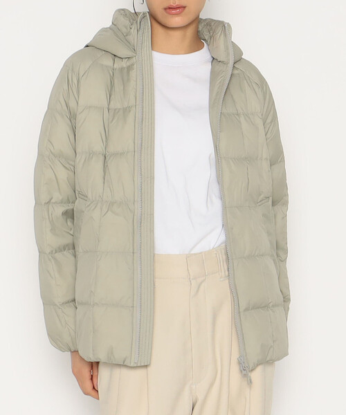 WOMEN'S NYLON TAFFETA SQUARE QUILTED DOWN JACKET（ダウンジャケット