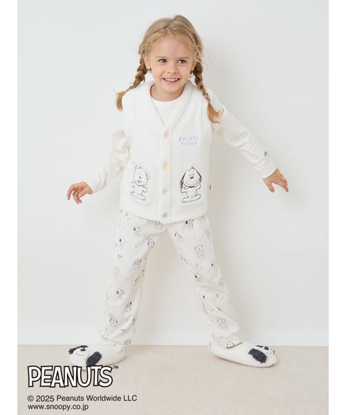 Gelato Pique スヌーピー　ベビモコベスト PEANUTS PUPPIES】【KIDS】ベビモコベスト（ルームウェア/パジャマ
