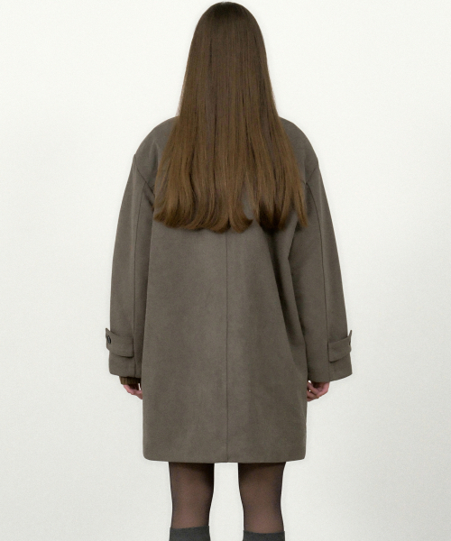 NICOLE SUEDE MUSTANG COAT_KHAKI
