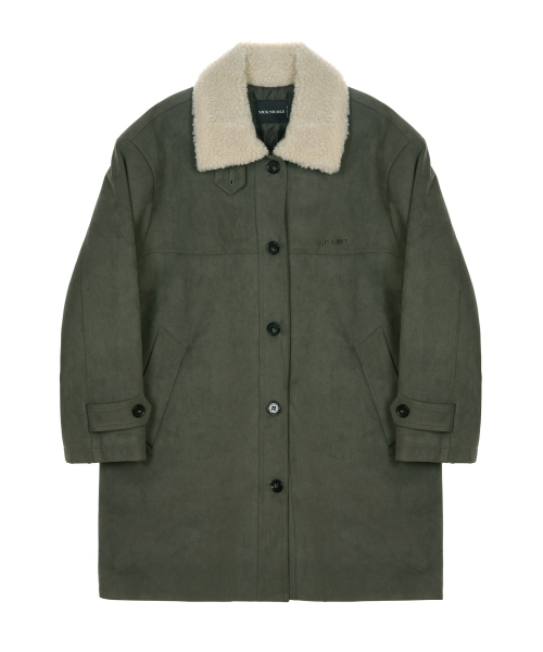 NICOLE SUEDE MUSTANG COAT_KHAKI