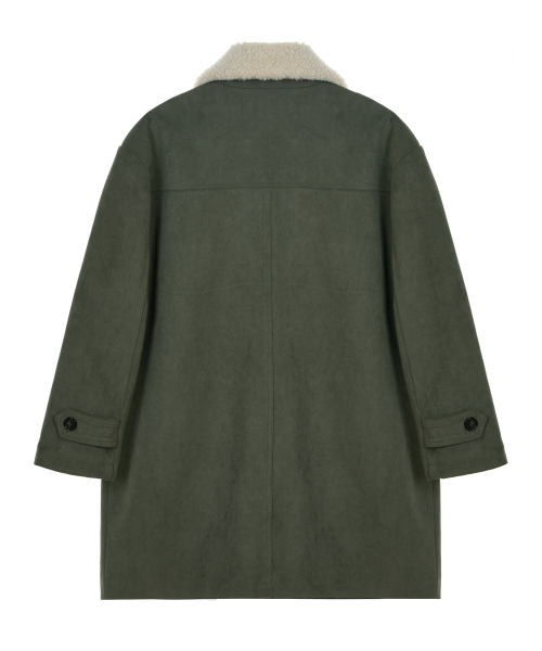 NICOLE SUEDE MUSTANG COAT_KHAKI
