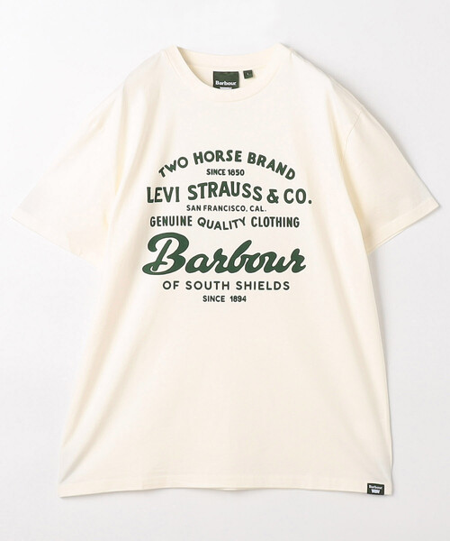 Barbour(バブアー)の「Barbour x Levi's/バブアー × リーバイス Levi's × Barbour graphic t-shirt(Tシャツ/カットソー・メンズ・ホワイト/オリーブ・LARGE/MEDIUM)」の10枚目の写真