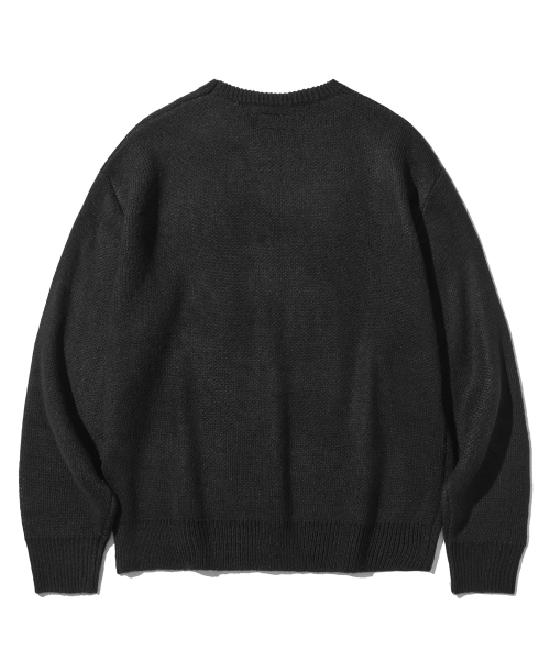 F.ILLUMINATE（フィルミネイト）の「88ジャガードラウンドニット-ブラック（ニット/セーター・メンズ・その他・MEDIUM/LARGE/SMALL）」の2枚目の写真