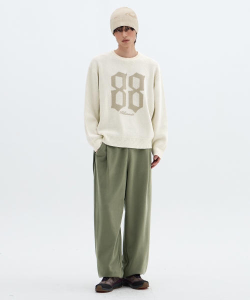 F.ILLUMINATE（フィルミネイト）の「88ジャガードラウンドニット-ブラック（ニット/セーター・メンズ・その他・MEDIUM/LARGE/SMALL）」の5枚目の写真