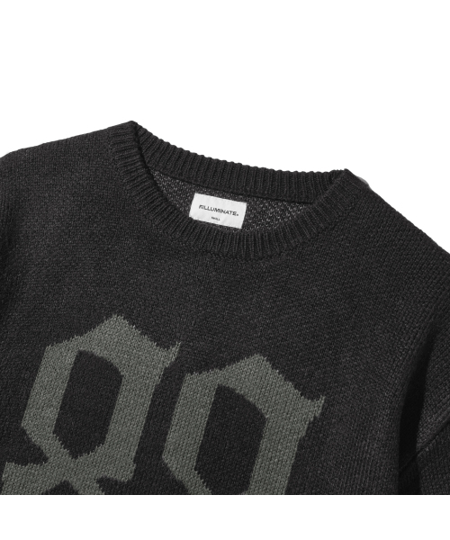 F.ILLUMINATE（フィルミネイト）の「88ジャガードラウンドニット-ブラック（ニット/セーター・メンズ・その他・MEDIUM/LARGE/SMALL）」の6枚目の写真