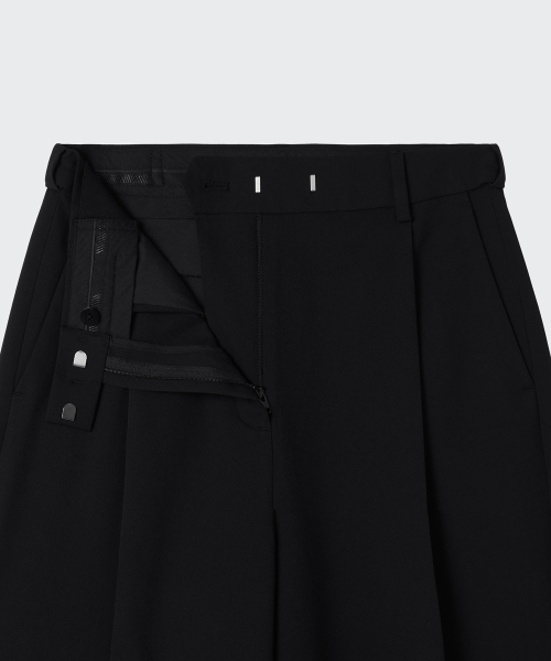 MUSINSA STANDARD WOMAN（ムシンサスタンダードウーマン）の「ウィメンズ ローウエスト ディープタック エクストラワイド ヒドゥンバンディング スラックス [ブラック]（スラックス・レディース・その他・34/32/30/31/24/25/26/27/28/29）」の7枚目の写真