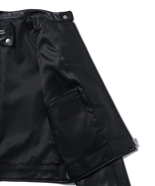 MUSINSA STANDARD WOMAN（ムシンサスタンダードウーマン）の「ウィメンズ シンセティックレザー レーサージャケット [ブラック]（ライダースジャケット・レディース・その他・SMALL/MEDIUM）」の14枚目の写真