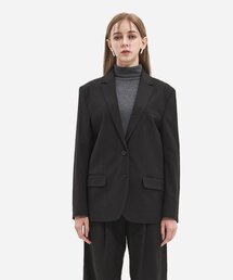 SALT AND CHOCOLATE（ソルトアンドチョコレート）の「(Setup) Semi Overfit Wool Blazer Black 4W223D301（テーラードジャケット）」