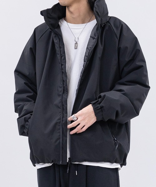 a】ファイバーダウン ボリューム スタンドジャケット/パーカー