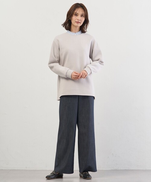 J.PRESS(ジェイプレス)の「セルロースシャンブレー セミワイド パンツ(その他パンツ・レディース・ネイビー系/ライトグレー系・T15/T13)」の11枚目の写真