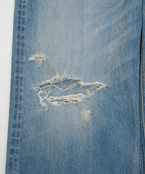VICTIM(ヴィクティム)の「VICTIM ヴィクティム / VICTIM×HAGUN TRAN PIPED ENIM PANTS コラボレーションヴィンテージデニムパンツ / VTM-25-P-106(デニムパンツ・メンズ・ブルー/ブラック・1/2/3/4)」の9枚目の写真