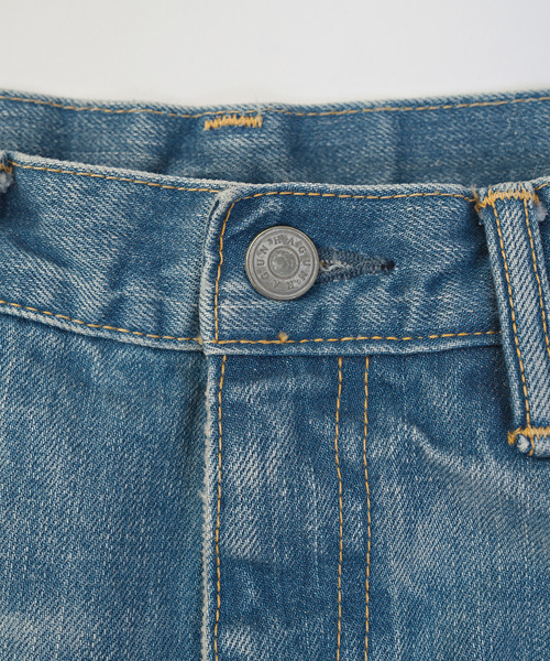 VICTIM(ヴィクティム)の「VICTIM ヴィクティム / VICTIM×HAGUN TRAN PIPED ENIM PANTS コラボレーションヴィンテージデニムパンツ / VTM-25-P-106(デニムパンツ・メンズ・ブルー/ブラック・1/2/3/4)」の11枚目の写真