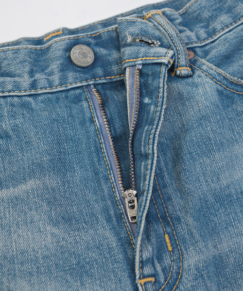 VICTIM(ヴィクティム)の「VICTIM ヴィクティム / VICTIM×HAGUN TRAN PIPED ENIM PANTS コラボレーションヴィンテージデニムパンツ / VTM-25-P-106(デニムパンツ・メンズ・ブルー/ブラック・1/2/3/4)」の12枚目の写真