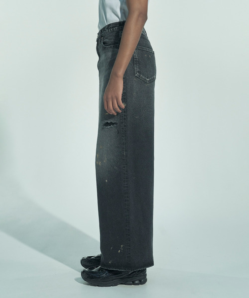 VICTIM(ヴィクティム)の「VICTIM ヴィクティム / VICTIM×HAGUN TRAN PIPED ENIM PANTS コラボレーションヴィンテージデニムパンツ / VTM-25-P-106(デニムパンツ・メンズ・ブルー/ブラック・1/2/3/4)」の4枚目の写真