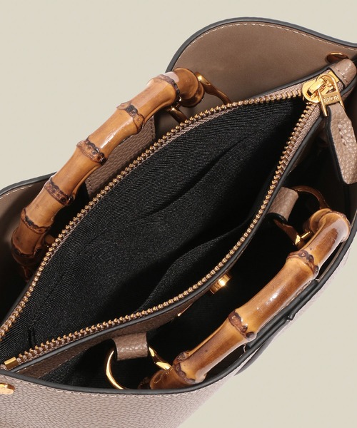 E'POR（エポール）の「【E'POR】BAMBOO BAG Mini 【超軽量】（ハンドバッグ・レディース・オフホワイト/ブラック系その他/ベージュ系その他・FREE）」の16枚目の写真